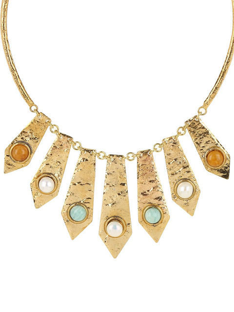 

ZeroKaata Women Gold-Plated Beaded Handcrafted Statement Necklace