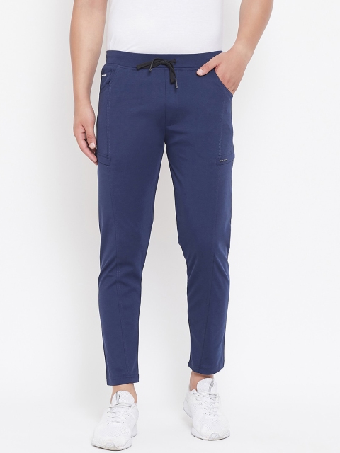 

Okane Men Blue Solid Track Pants