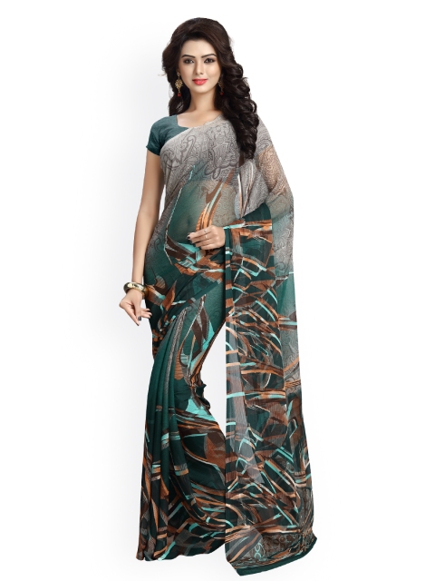 

Vaamsi Green Chiffon Printed Saree