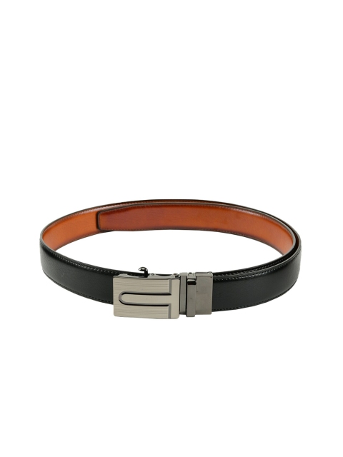

WINSOME DEAL Men Black & Brown Reversible Textured Belt