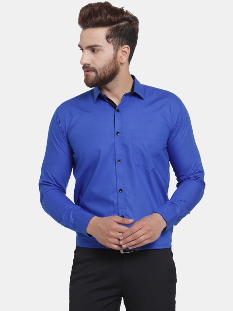 

JAINISH Men Navy Blue Classic Regular Fit Solid Formal Shirt