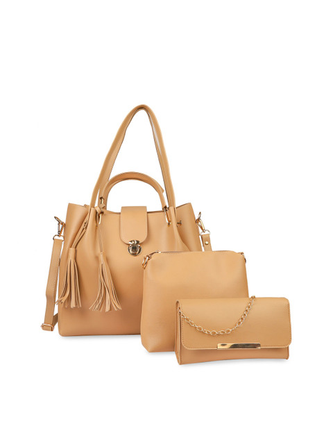 

LEGAL BRIBE Set of 3 Beige Solid Bags