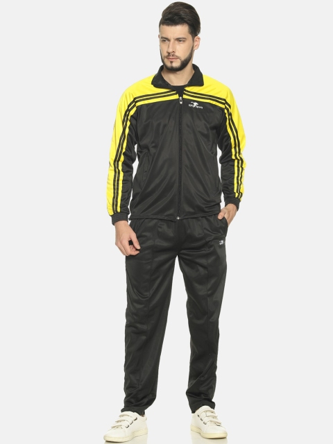 

HPS Sports Men Black & Yellow Tracksuit