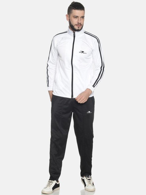 

HPS Sports Men White & Black Solid Tracksuit