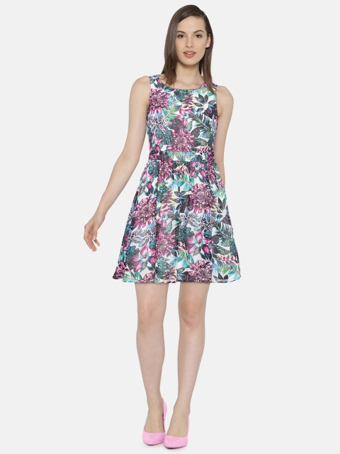 

Vero Moda Multicoloured Printed Fit & Flare Dress, Multi