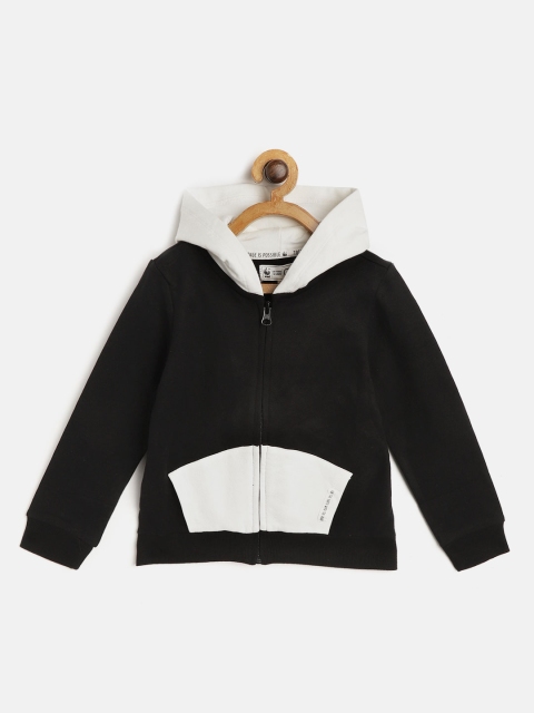 

OVS Girls Black & White Colourblocked Panda Hooded Sweatshirt