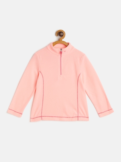 

OVS Girls Pink Solid Sustainable Fleece Sweatshirt