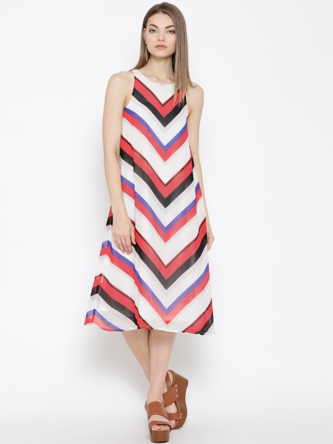 

Vero Moda Multicoloured Chevron Print Midi Dress, Multi