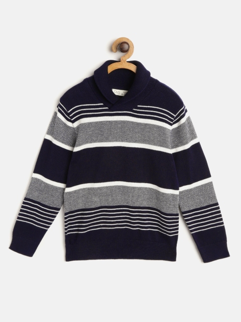 

OVS Boys Navy Blue & White Striped Pullover