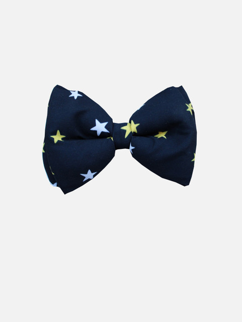 

LANA PAWS Black & Yellow Self-Design Starry Night Dog Bow Tie
