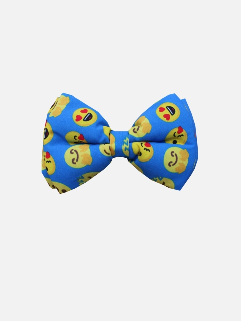 

LANA PAWS Blue & Yellow Emojis Printed Dog Bow Tie
