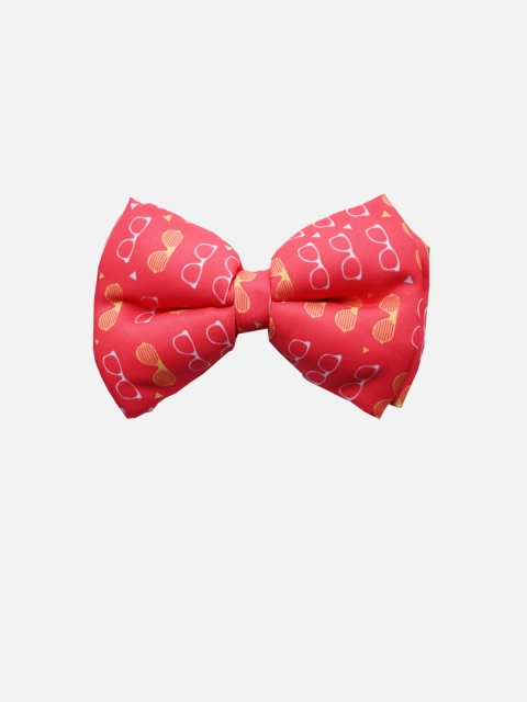 

LANA PAWS Orange Funky Frames Printed Dog Bow Tie