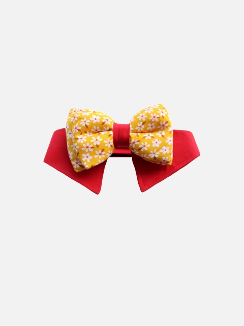 

LANA PAWS Yellow & Red Bloomingdales Tuxedo Style Dog Bow Tie