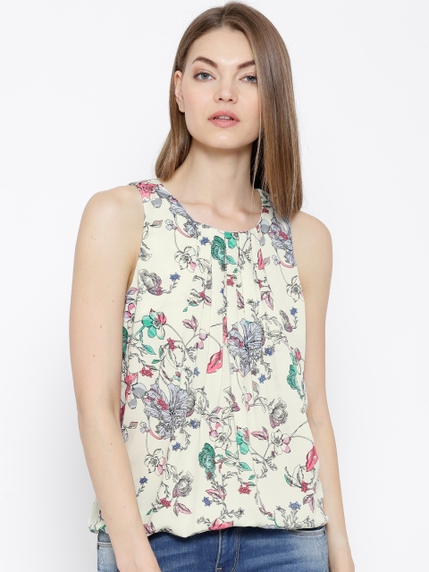 

Vero Moda Multicoloured Floral Print Pleated Top, Multi