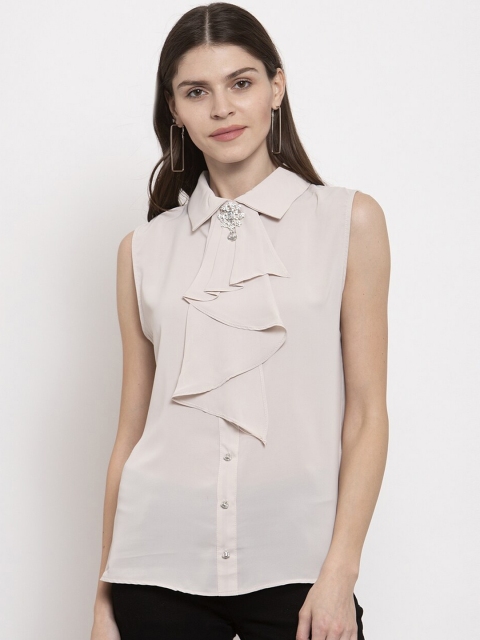 

Global Republic Women Beige Solid Top
