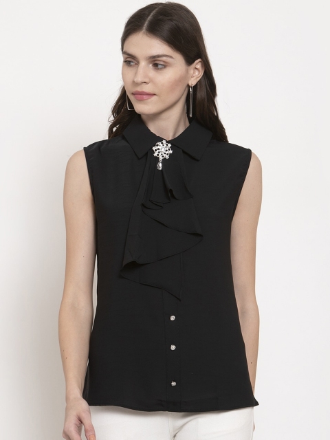 

Global Republic Women Black Solid Top