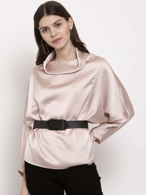 

Global Republic Women Pink Satin Finish Solid Top
