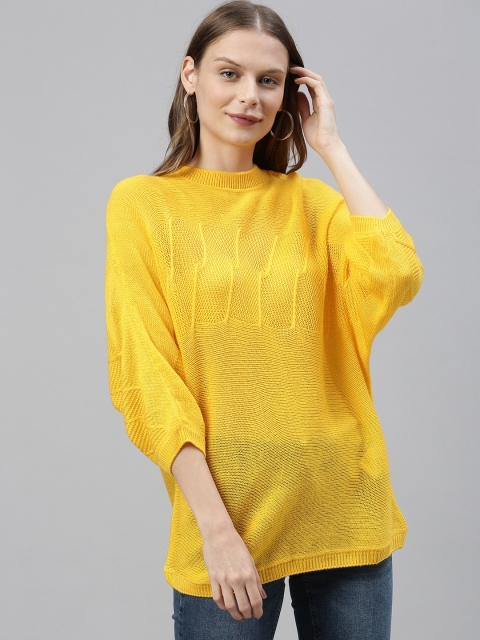

Vero Moda Women Yellow Solid Pullover Sweater