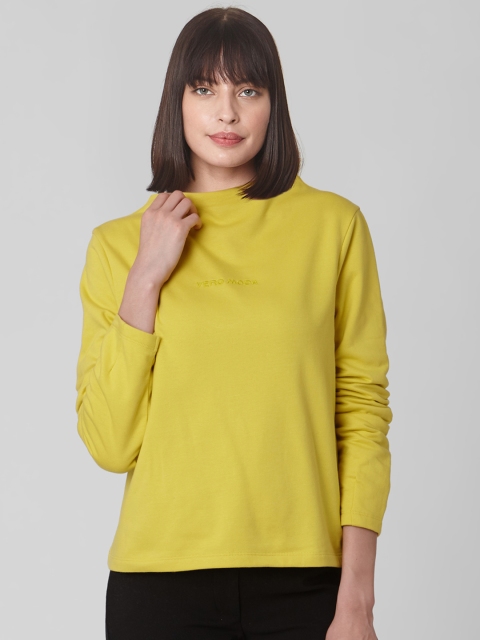 

Vero Moda Women Yellow Solid Sweatshirt