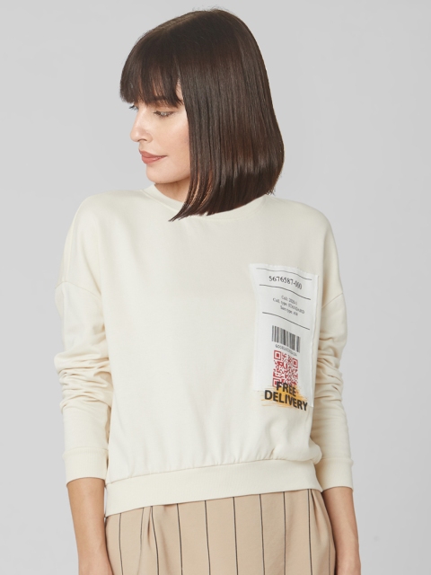 

Vero Moda Women Beige Pullover Sweatshirt