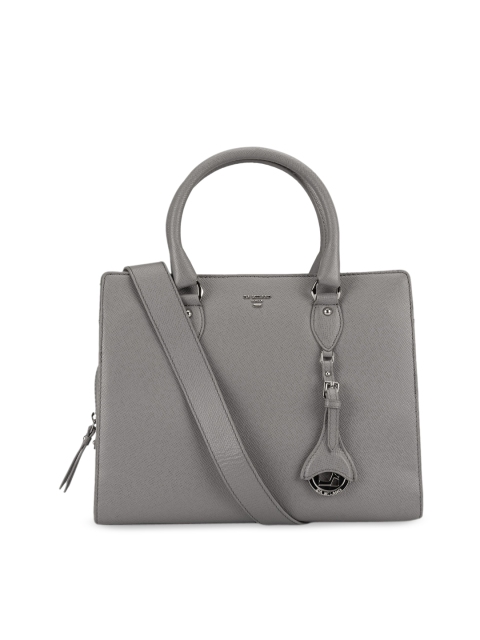 

Da Milano Grey Solid Leather Shoulder Bag