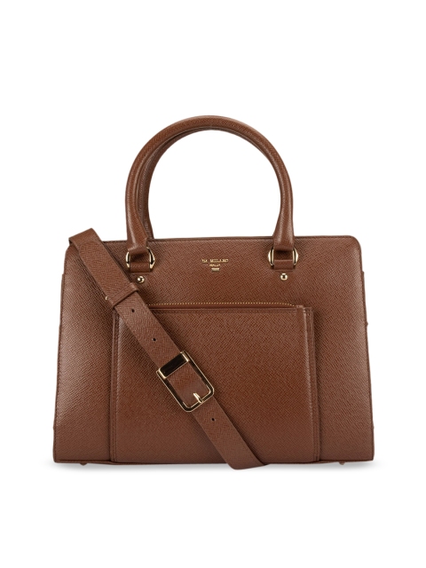 

Da Milano Brown Textured Leather Handheld Bag