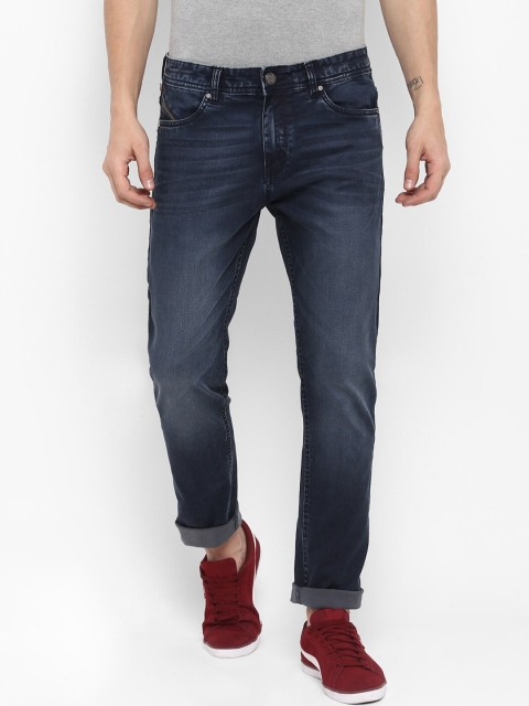 

SWISS MILITARY Men Navy Blue Skinny Fit Mid-Rise Clean Look Stretchable Jeans