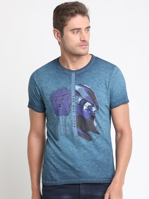 

Pepe Jeans Men Blue Thanos Printed Round Neck T-shirt