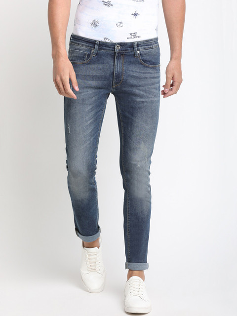 

Pepe Jeans Men Blue Regular Fit Mid-Rise Clean Look Jeans