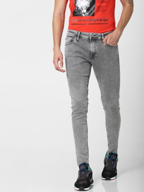 

Jack & Jones Men Grey Anti-Fit Low-Rise Clean Look Stretchable Jeans