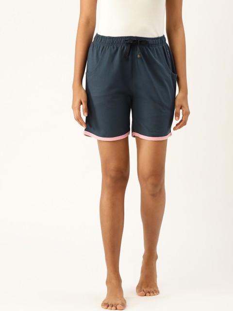 

Sweet Dreams Women Navy Blue Solid Lounge Shorts