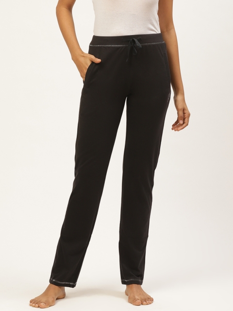 

Sweet Dreams Women Black Solid Lounge Pants