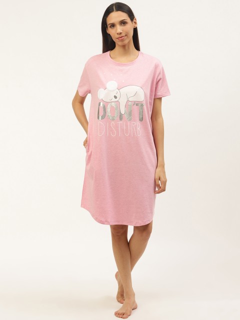 

Sweet Dreams Pink Printed Nightdress