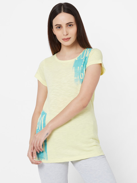 

Sweet Dreams Women Yellow Printed Lounge T-Shirt