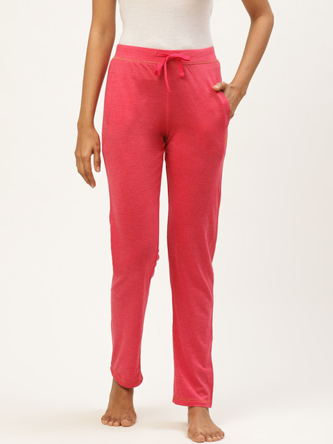 

Sweet Dreams Women Coral Pink Solid Lounge Pants