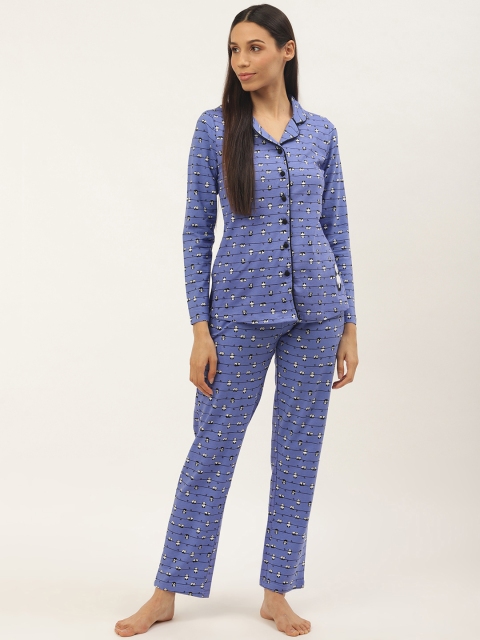 

Sweet Dreams Women Blue & Black Panda Print Night suit