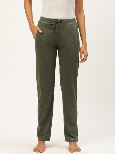 

Sweet Dreams Women Olive Green Relax Fit Solid Lounge Pants