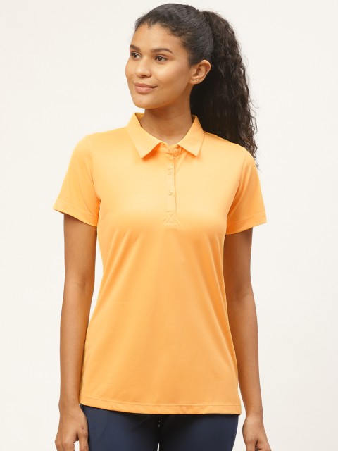

Sweet Dreams Women Yellow Solid Polo Collar T-shirt