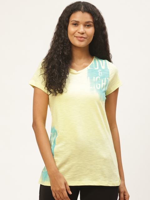 

Sweet Dreams Women Yellow & Blue Printed Lounge T-shirt