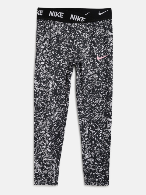 

Nike Girls Black & Grey Printed DF JDIY Regrind Tights