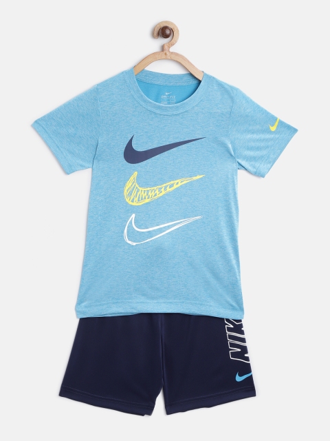 

Nike Boys Blue Dri-FIT Dropsets T-shirt with Shorts