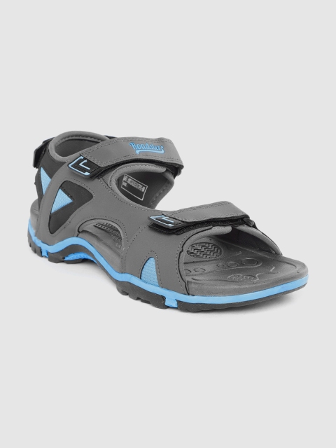 

Roadster Men Charcoal Grey Solid Sports Sandals