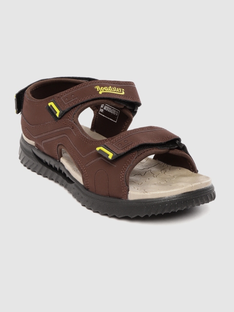 

Roadster Men Coffee Brown Solid Sports Sandals