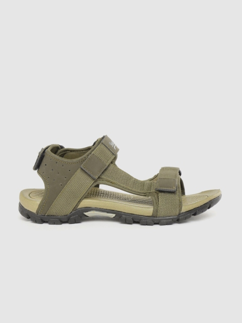 

Roadster Men Olive Green Solid Sports Sandals