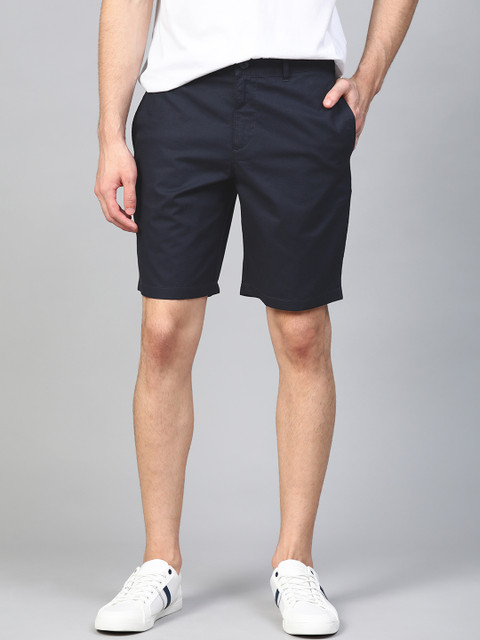 

Mast & Harbour Men Navy Blue Self Design Regular Fit Shorts