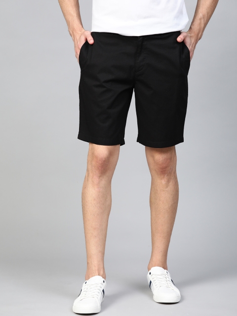 

Mast & Harbour Men Black Self Design Regular Fit Shorts