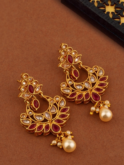 

Voylla Gold-Toned Classic Drop Earrings