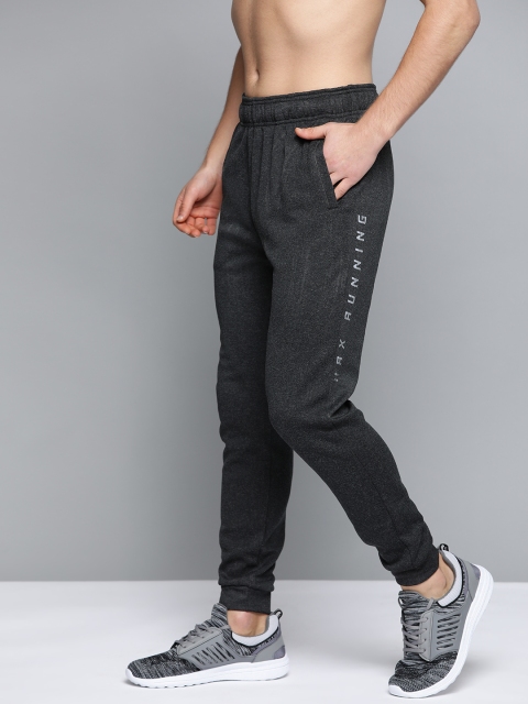 

HRX by Hrithik Roshan Men Anthra Melange Solid Regular Fit Rapid Dry Running Joggers, Charcoal