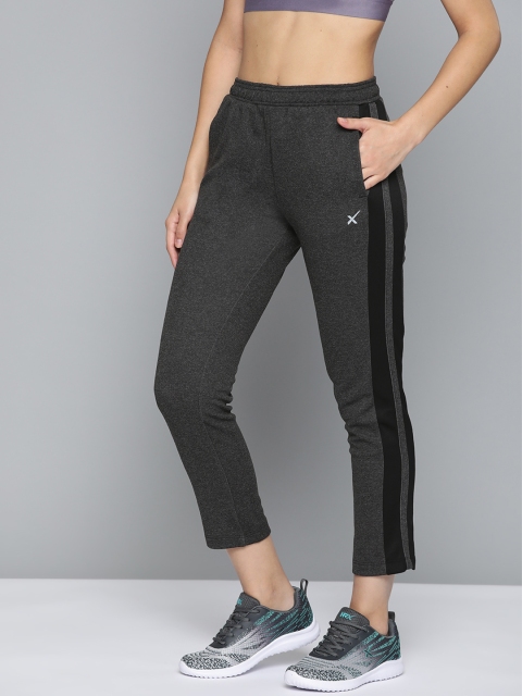 

HRX by Hrithik Roshan Women Anthra Melange Solid Regular Fit Rapid-Dry Running Track Pants, Charcoal