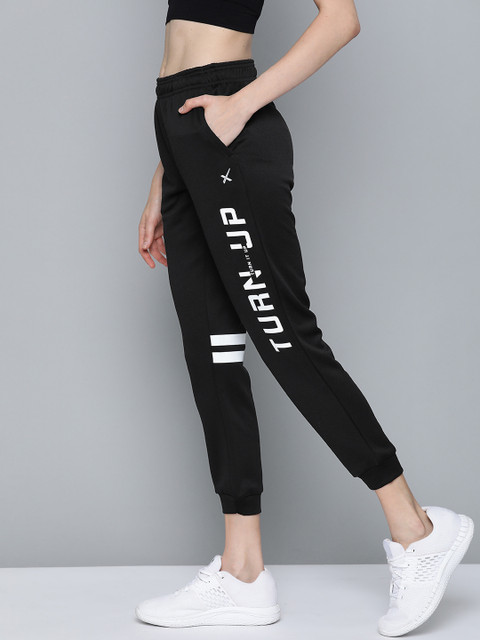 

HRX by Hrithik Roshan Women Jet Black Solid Regular Fit Rapid-Dry Running Joggers